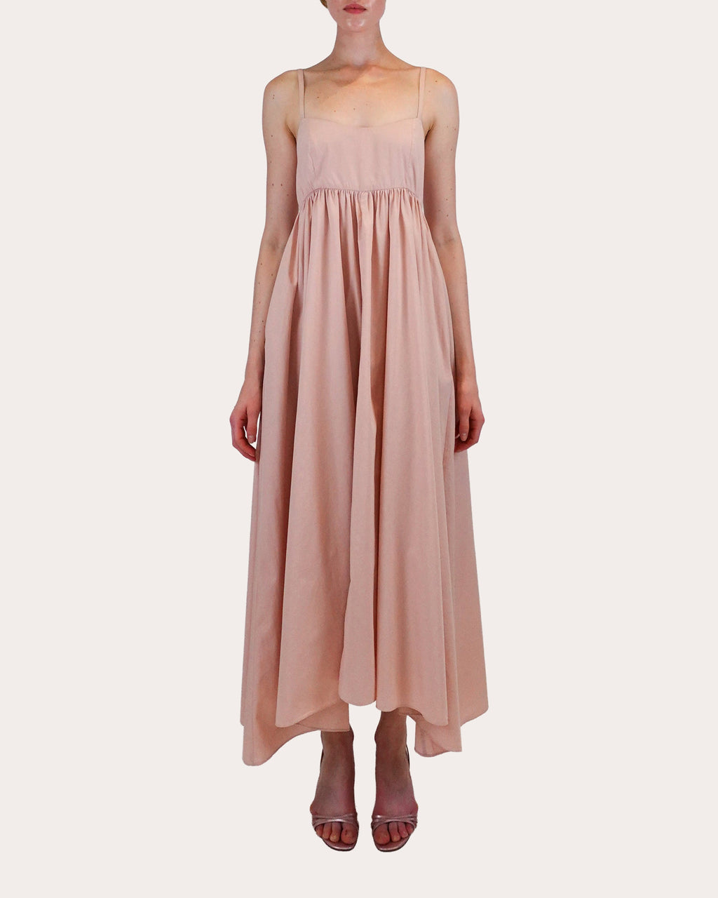 Rachel Poplin Empire Midi Dress