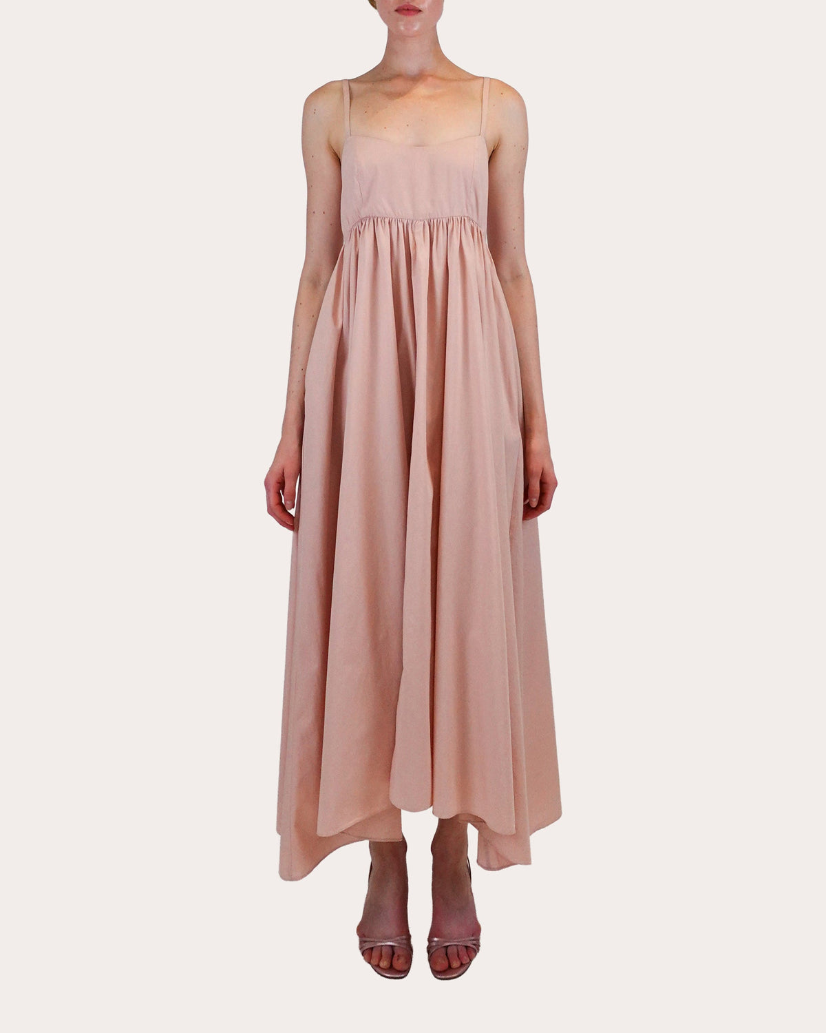 Rachel Poplin Empire Midi Dress