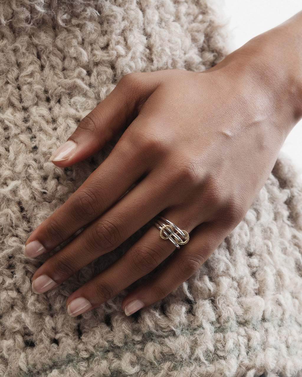 Diamond & 18k Gold Two-Tone Pavé Solarium Ring