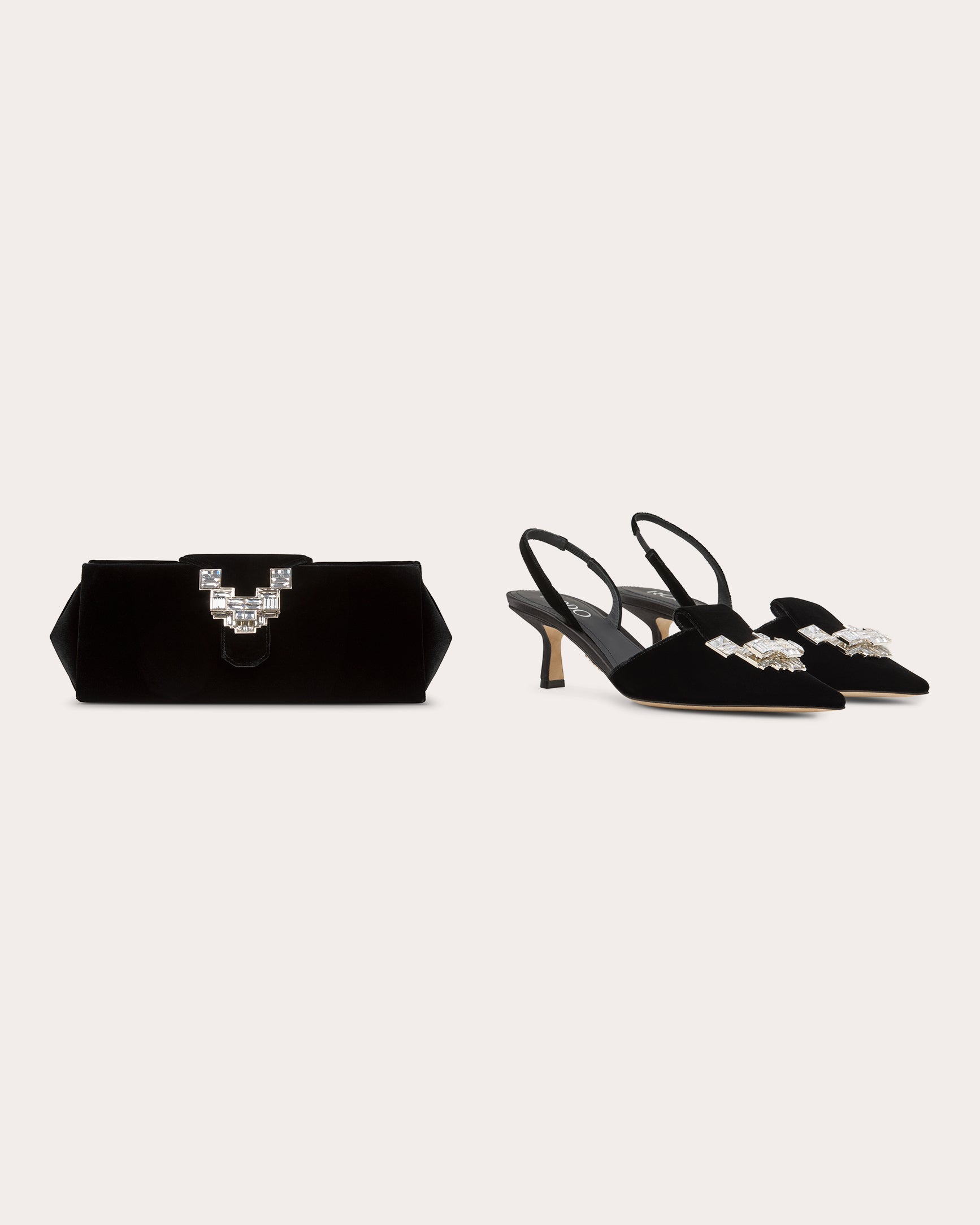 Dafne 55 Crystal Velvet Slingback