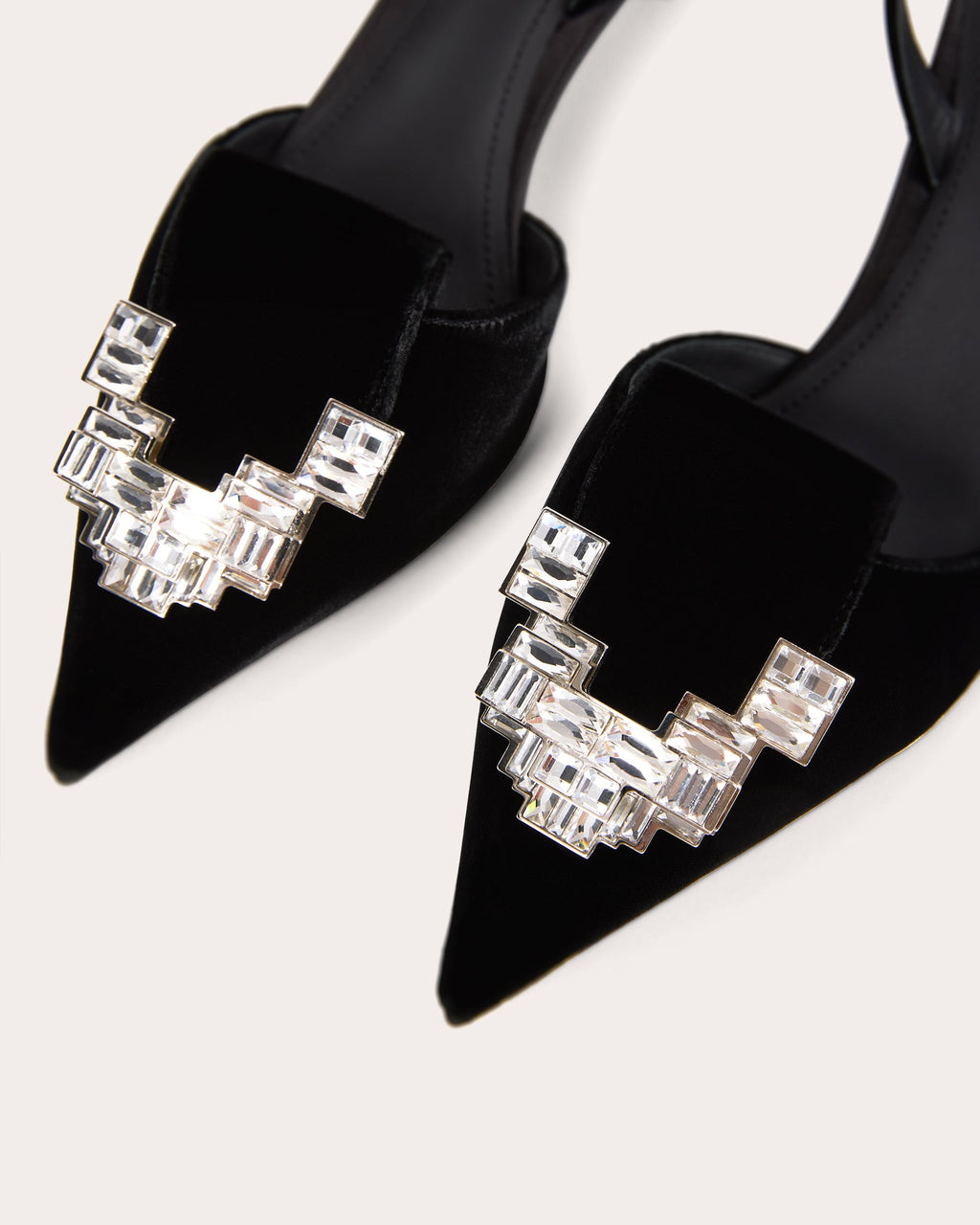 Dafne 55 Crystal Velvet Slingback