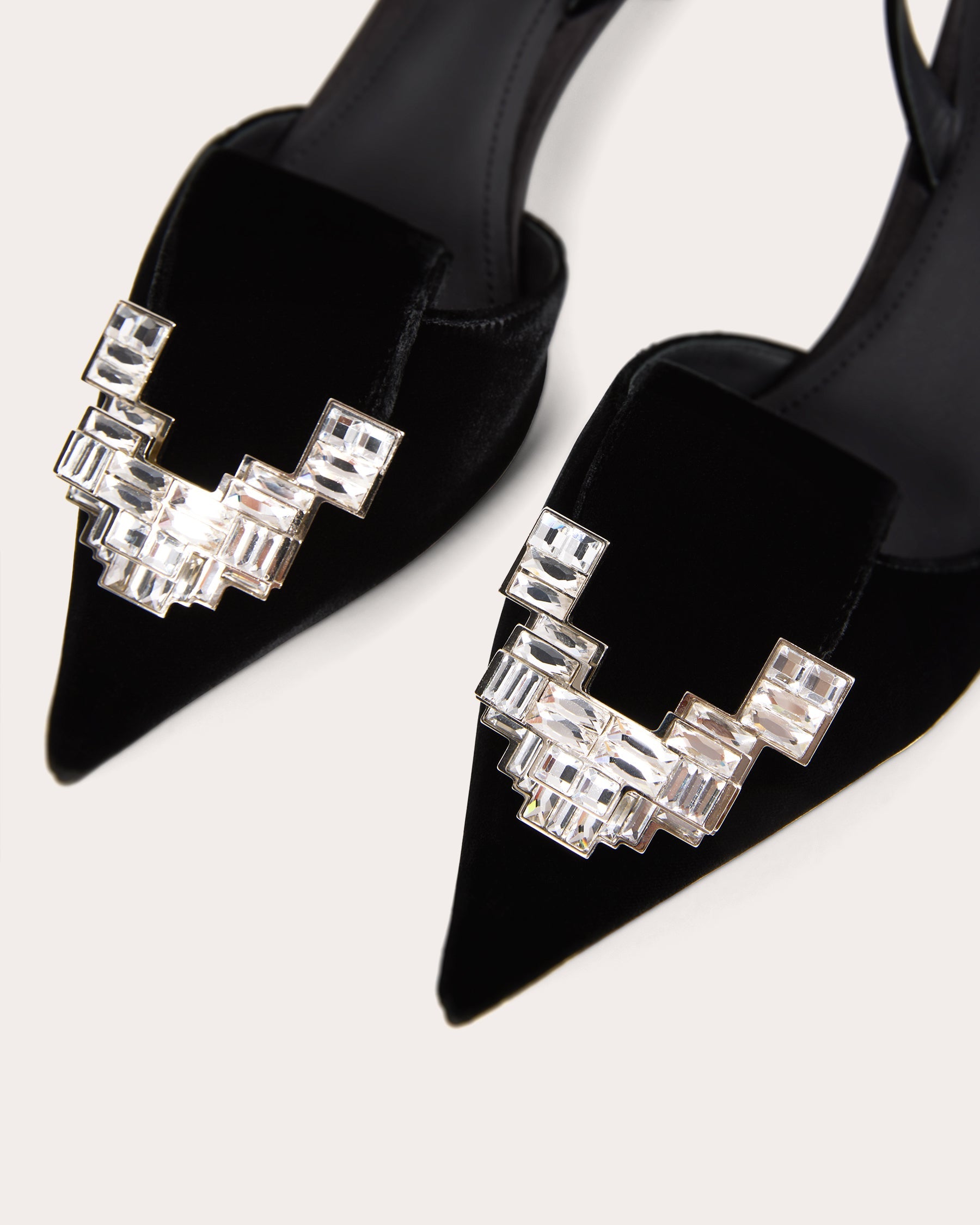 Dafne 55 Crystal Velvet Slingback