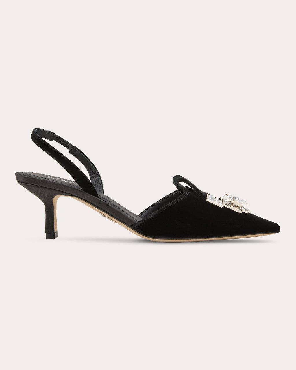 Dafne 55 Crystal Velvet Slingback