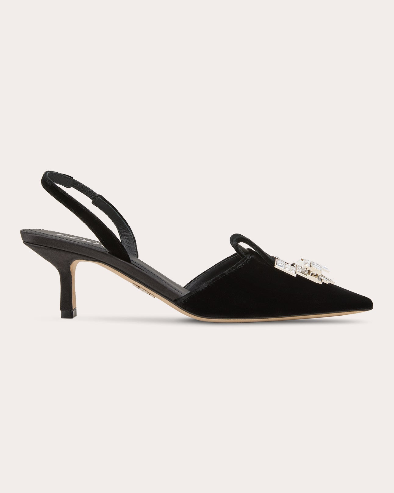 Dafne 55 Crystal Velvet Slingback