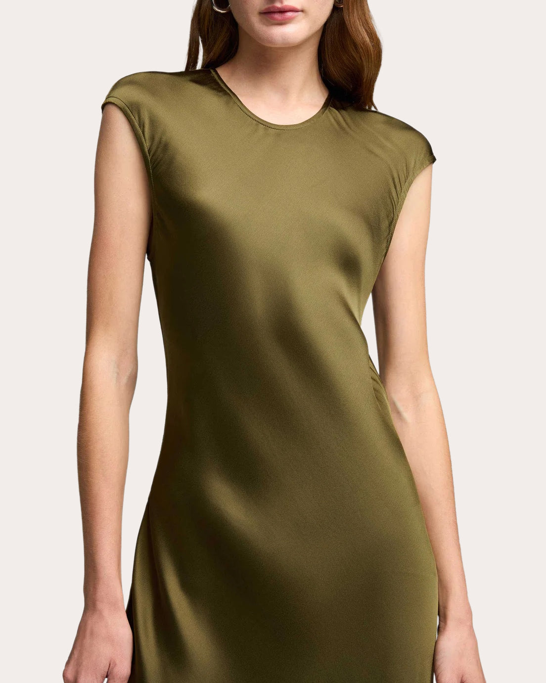Bias-Cut Satin Maxi Dress