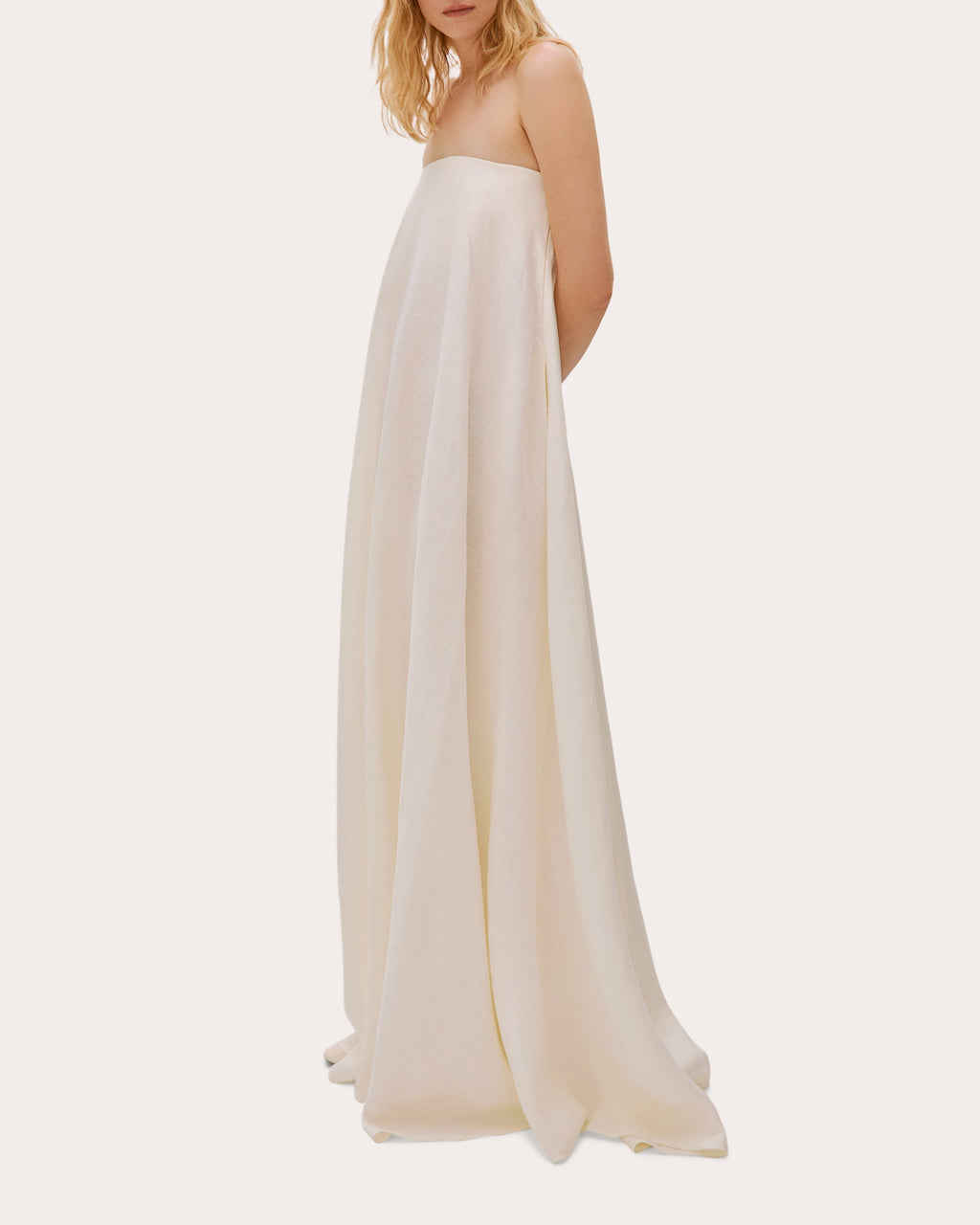 Venice Strapless Linen Maxi Dress