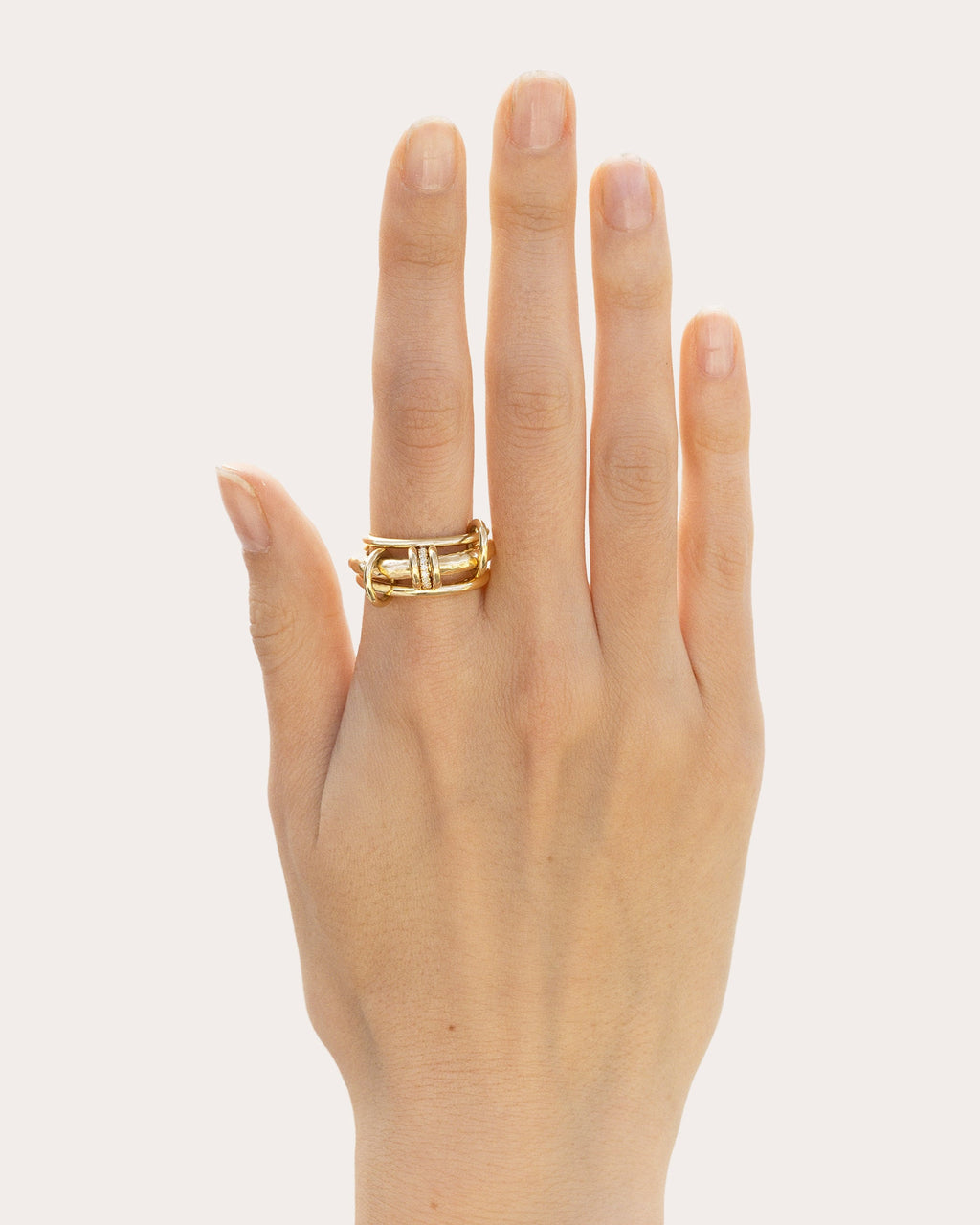 Diamond & 18k Gold Gemini Vulcan Ring