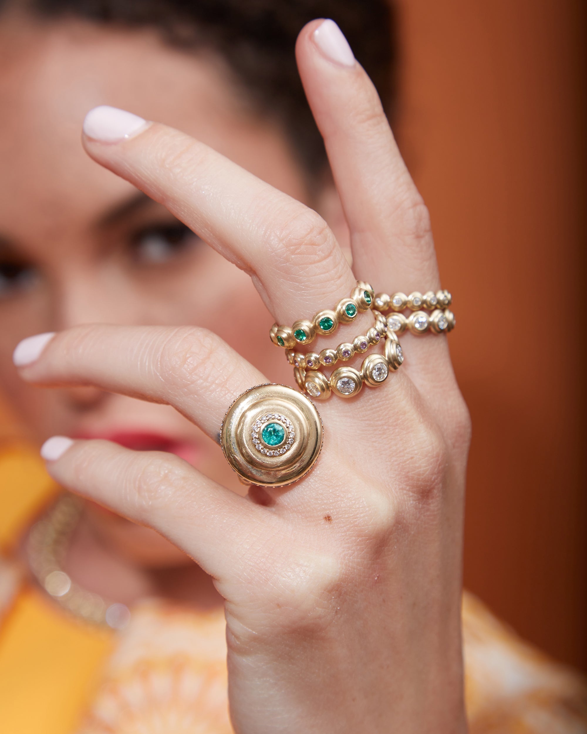 Diamond & 14k Gold XL Evolve Ring