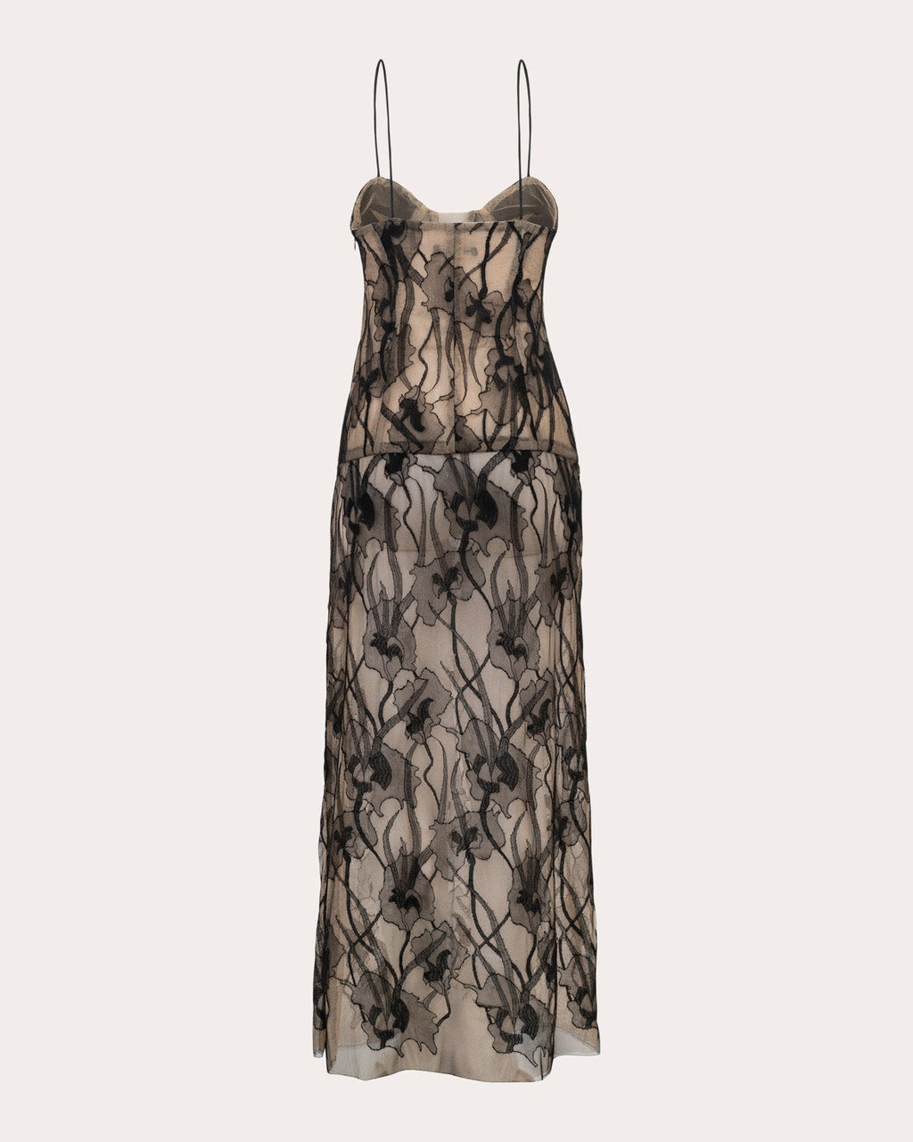 Melanie Floral Lace Bustier Maxi Dress