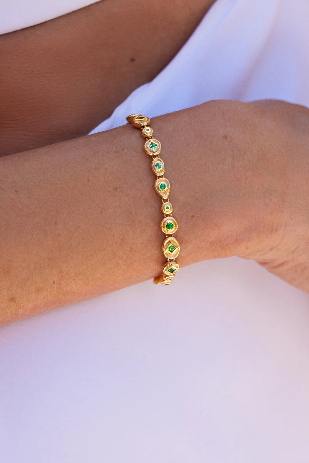 Stardust 18K Gold Tsavorite Bracelet