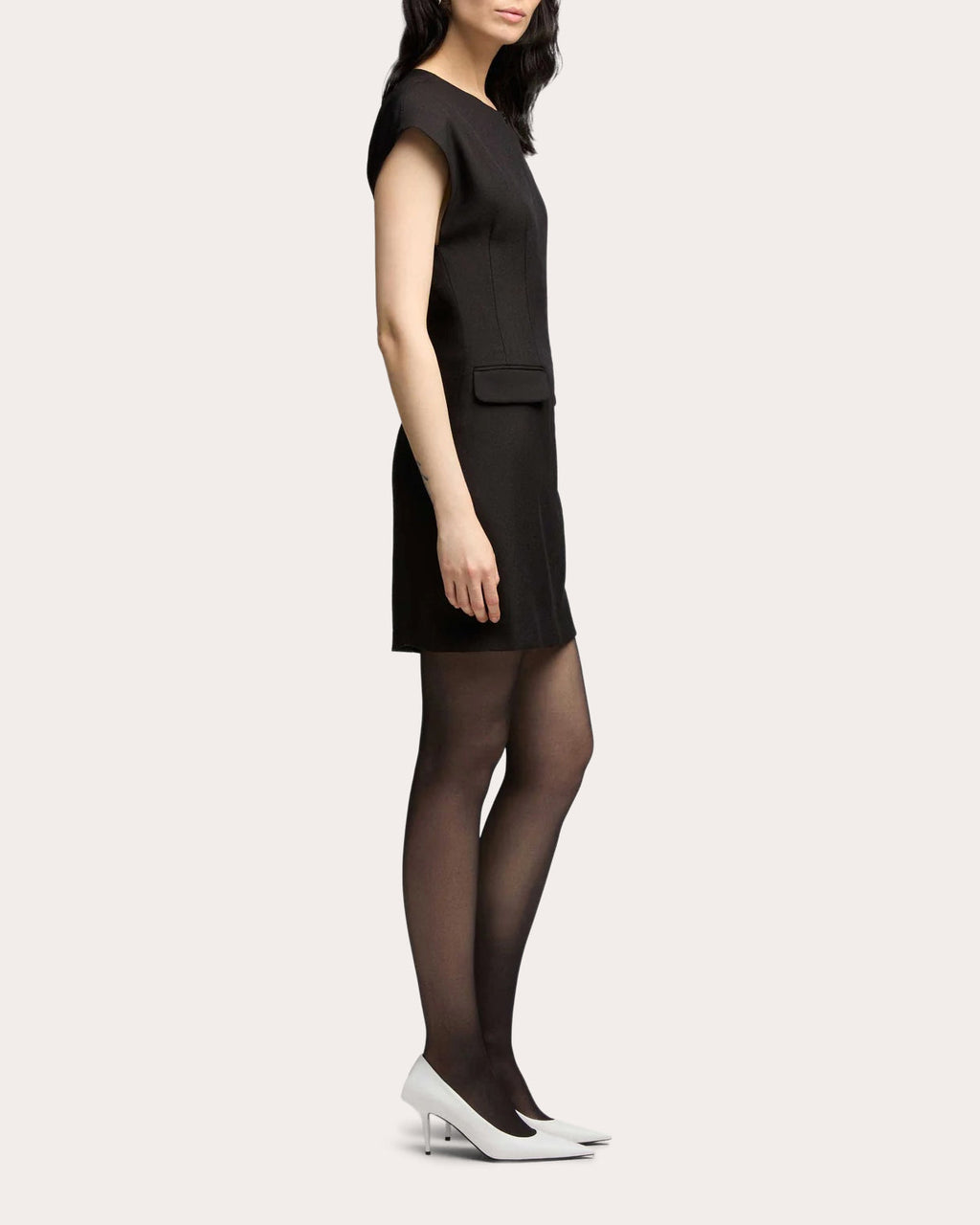 Wool-Twill Mini Dress