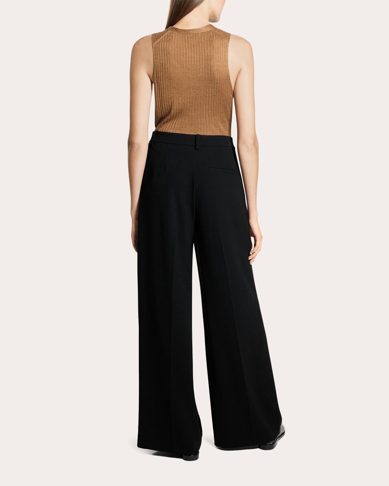 Admiral Crepe Pleated Wide-Leg Trousers