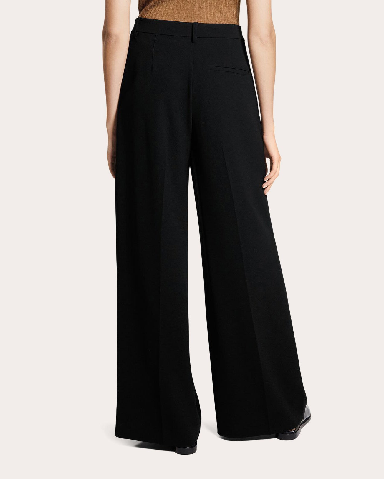 Admiral Crepe Pleated Wide-Leg Trousers