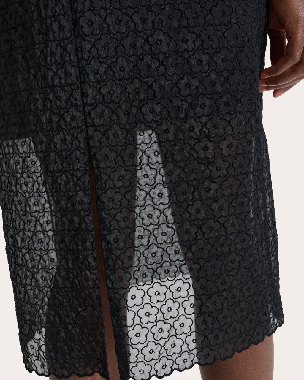 Devin Embroidered Floral Sleeveless Midi Dress