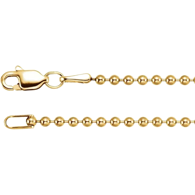 Gold Bead Chain 24" 1.5mm