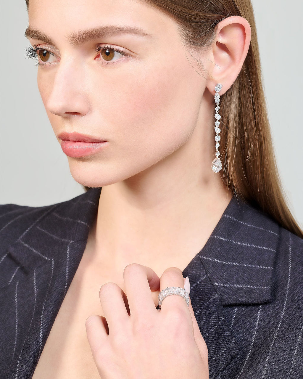 Diamond Celestial Dust Drop Earrings