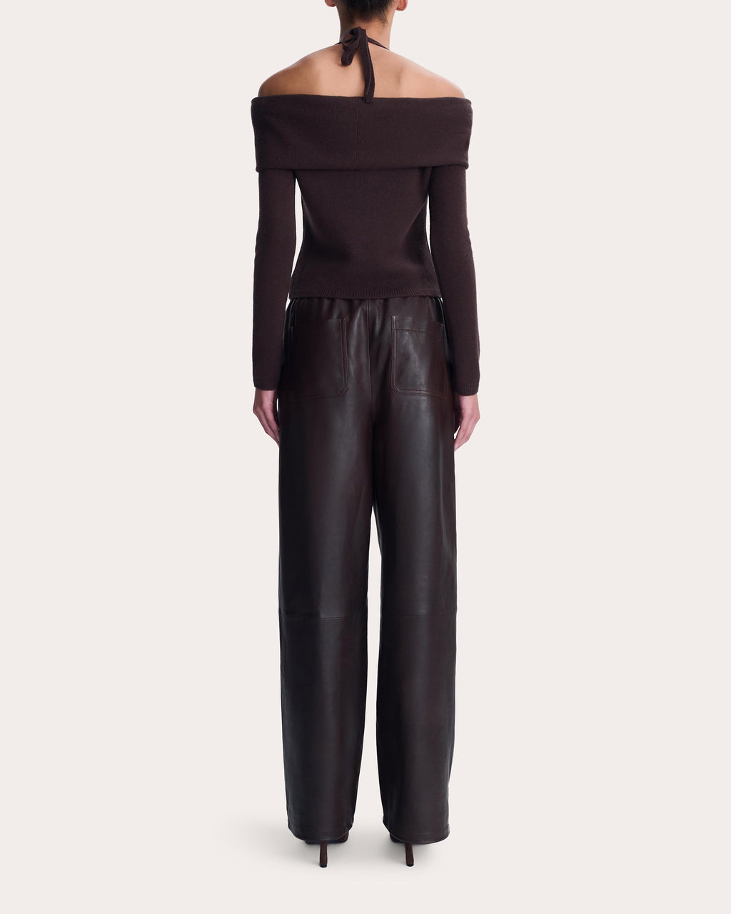Corrine Leather Straight-Leg Pants
