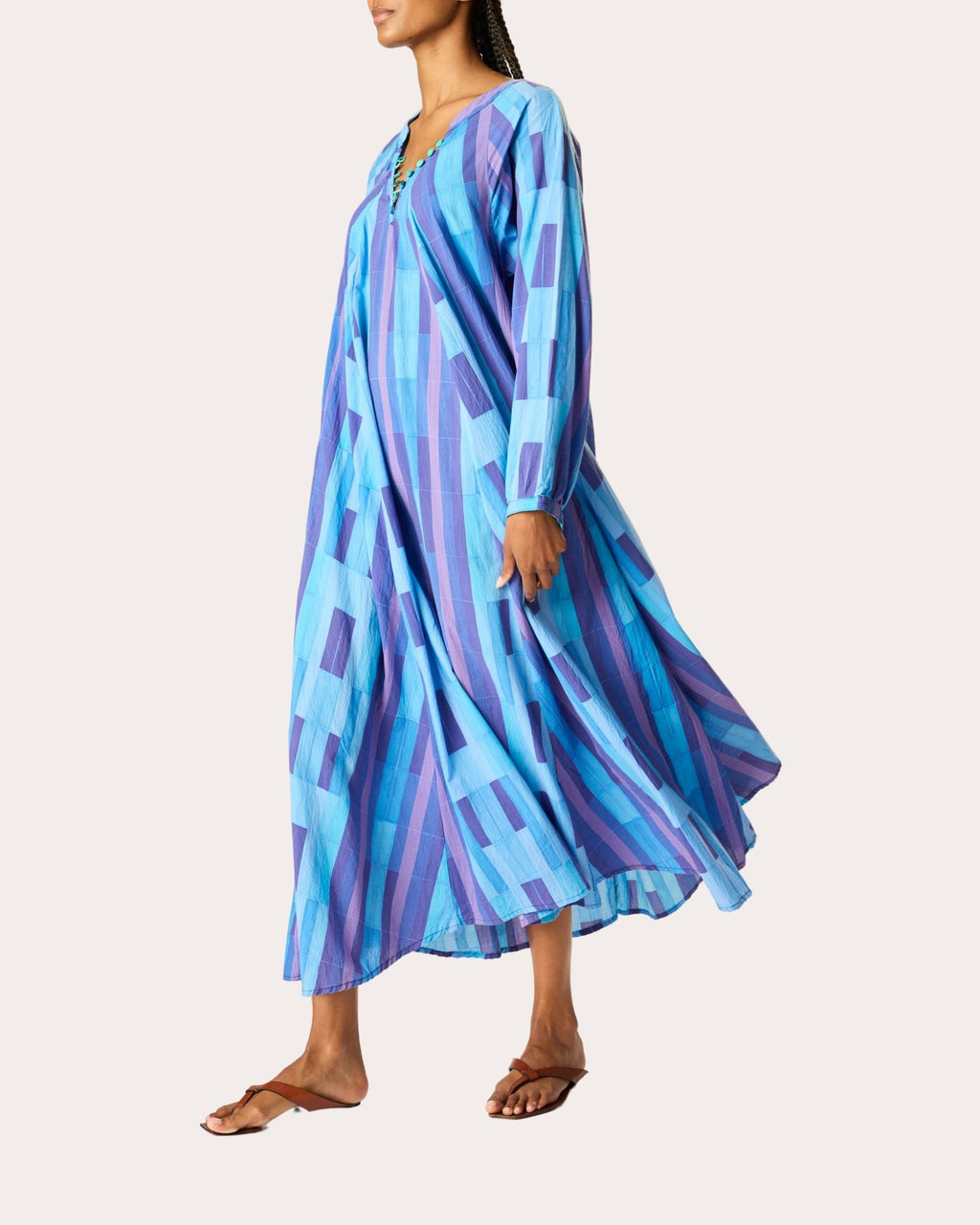 Fiore Cotton Pleated Maxi Dress