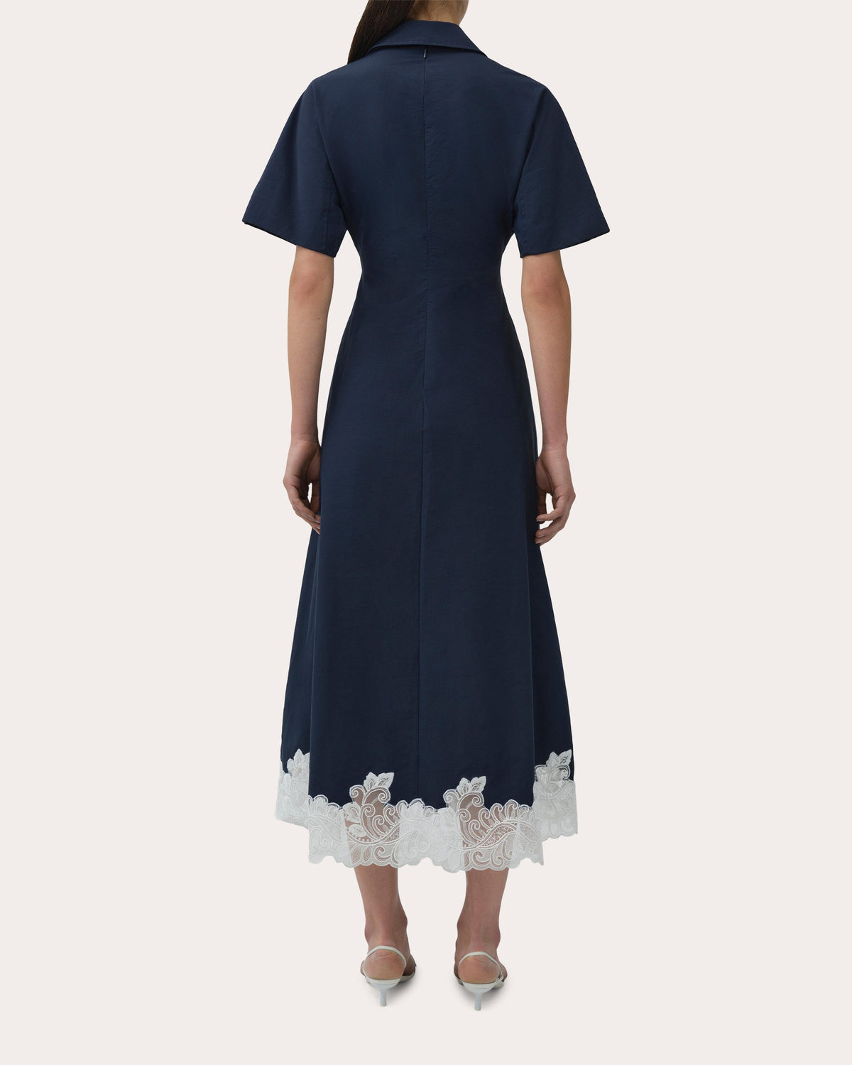 Nerris Faille Lace Fit & Flare Dress
