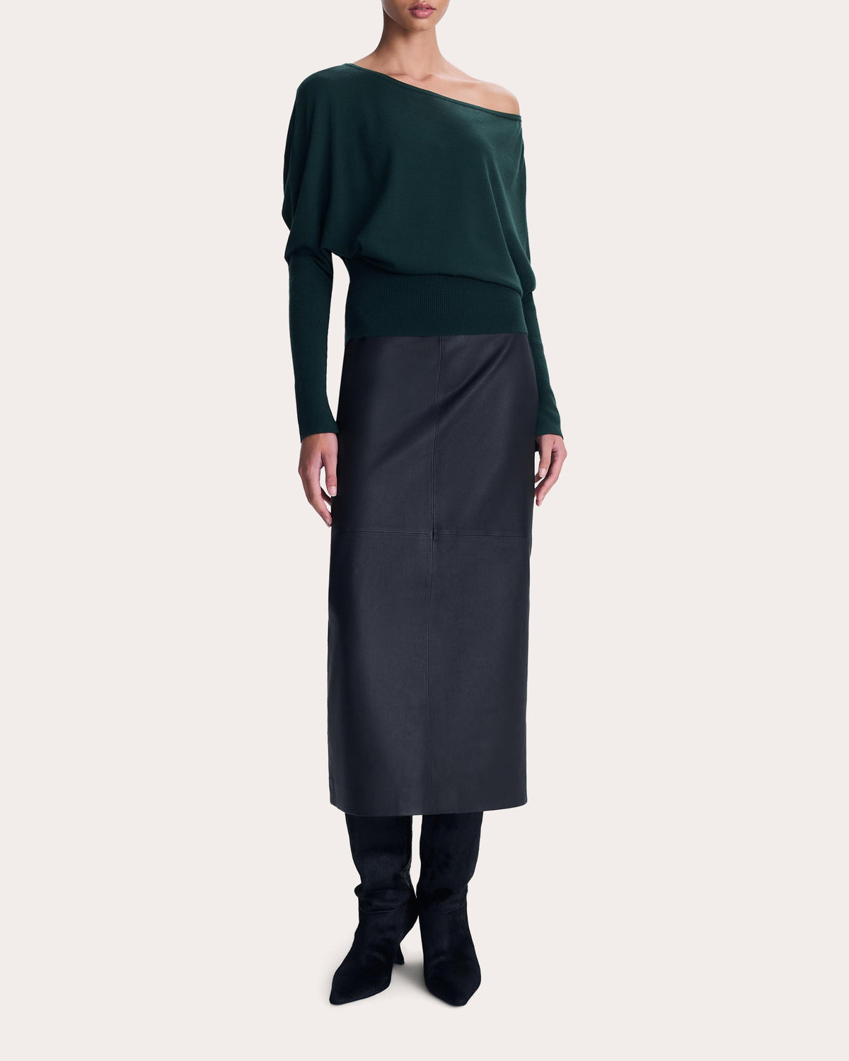 Lavina Knit Draped Asymmetric Sweater