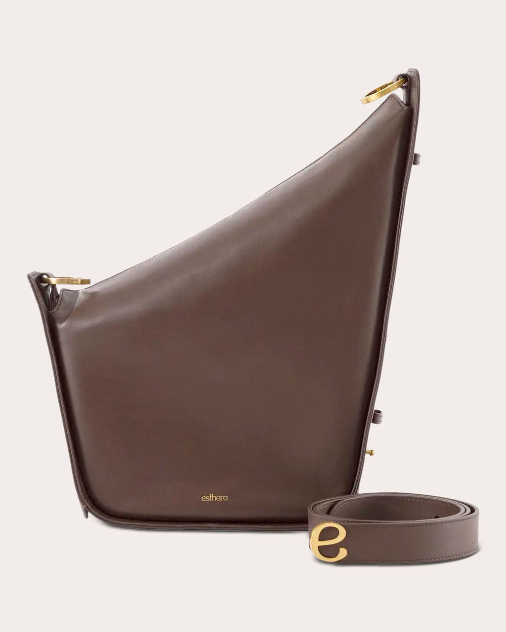 10AM Belted Strap Leather Bag