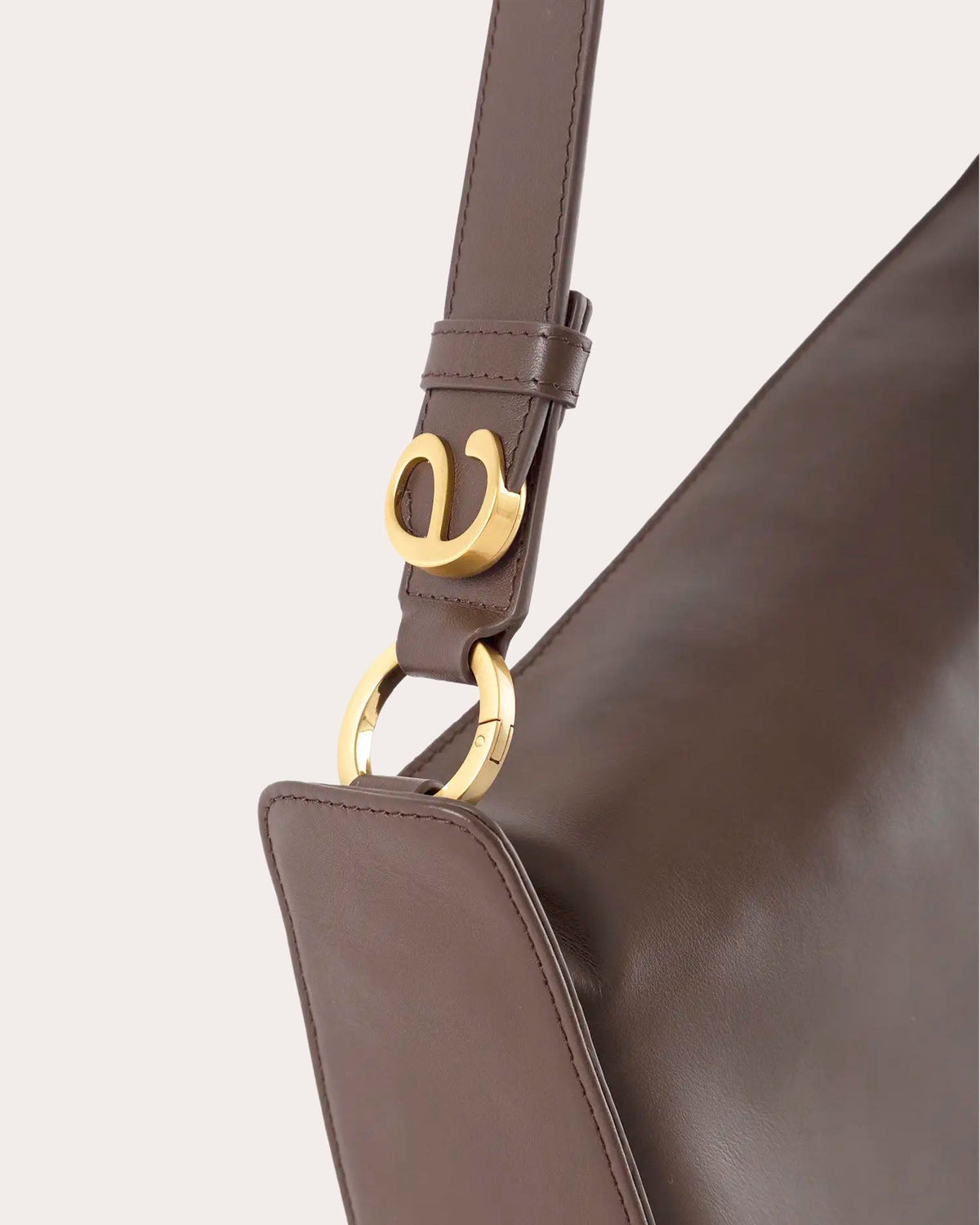 10AM Belted Strap Leather Bag