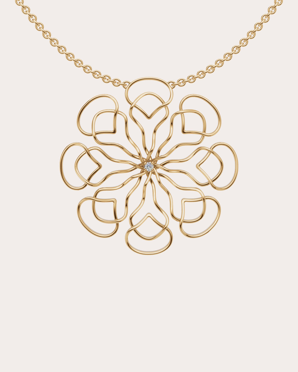 Diamond & Gold Vermeil 111Hz Pendant Necklace