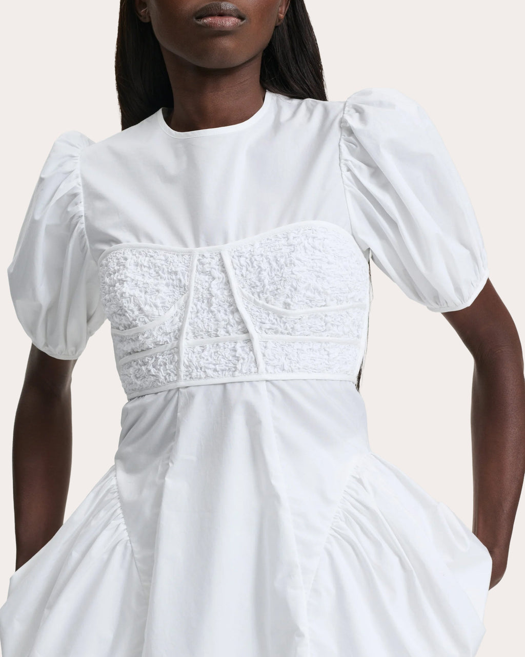 Conner Smocked Cotton Peplum Top