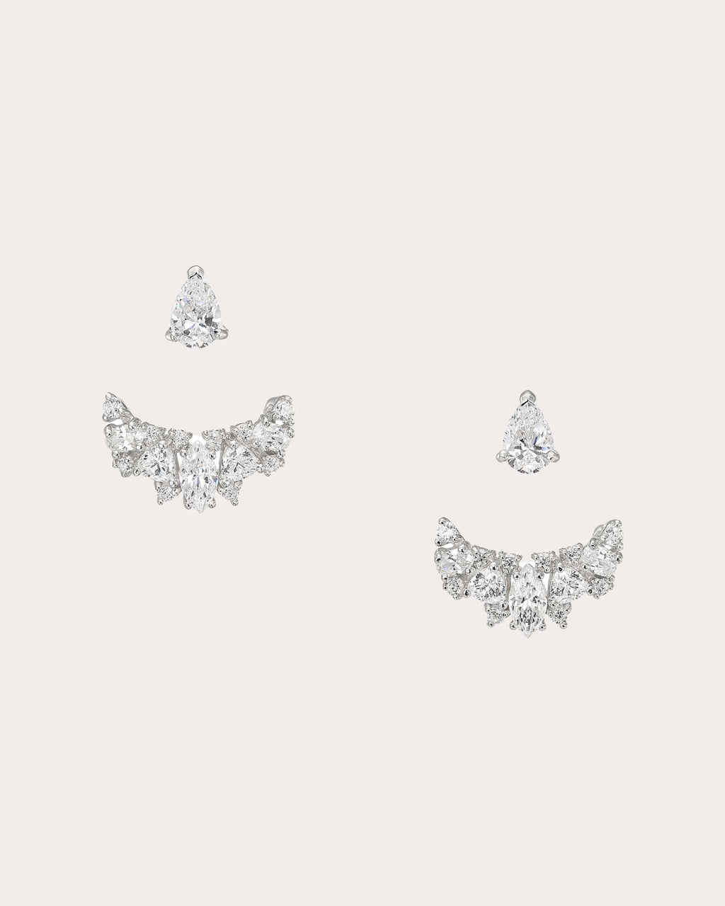 Diamond & 18k White Gold Snowflower Ear Jackets