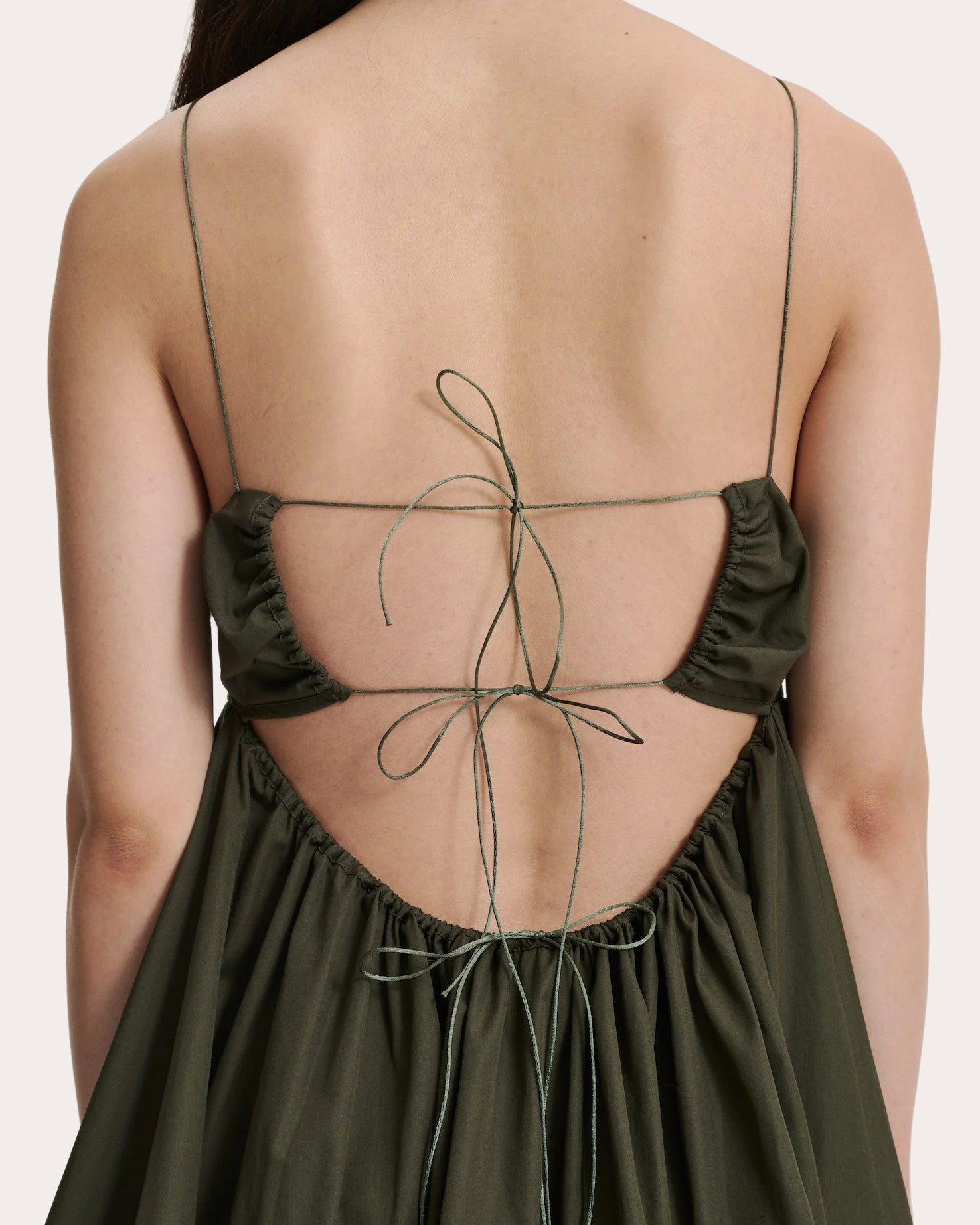 Sofie Tiered Tie-Back Cotton Midi Dress