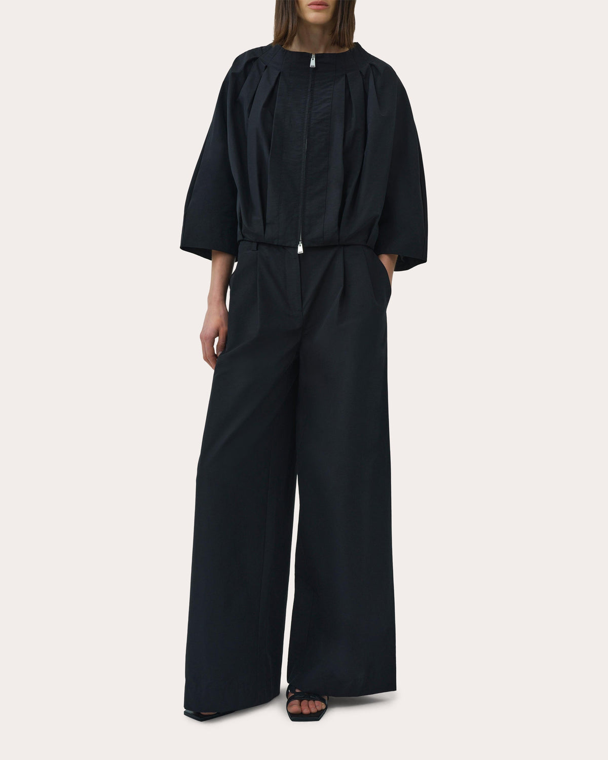 Jess Pleated Faille Jacket
