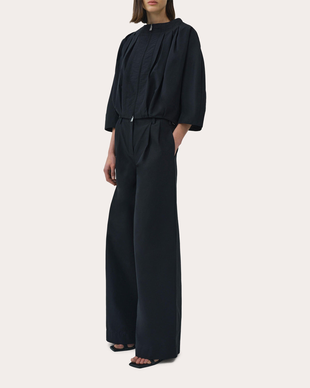 Jess Pleated Faille Jacket