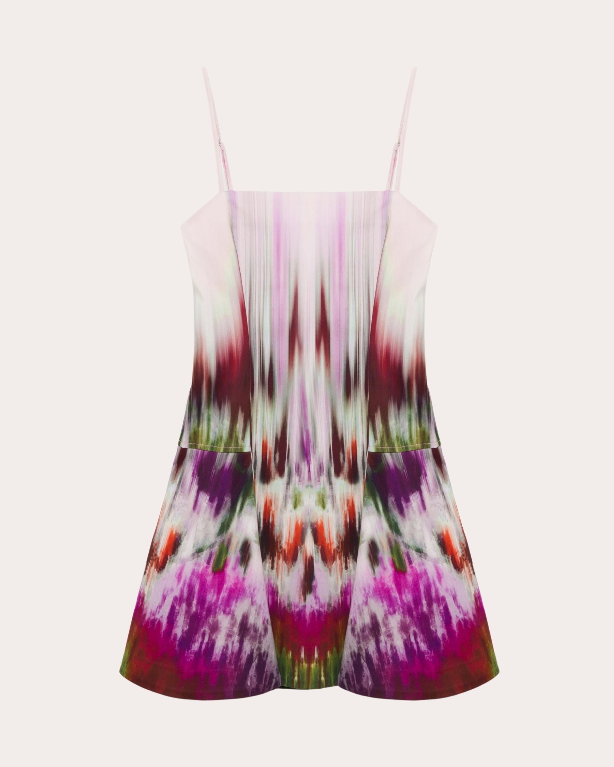 Judie Abstract Sateen Fit & Flare Mini Dress
