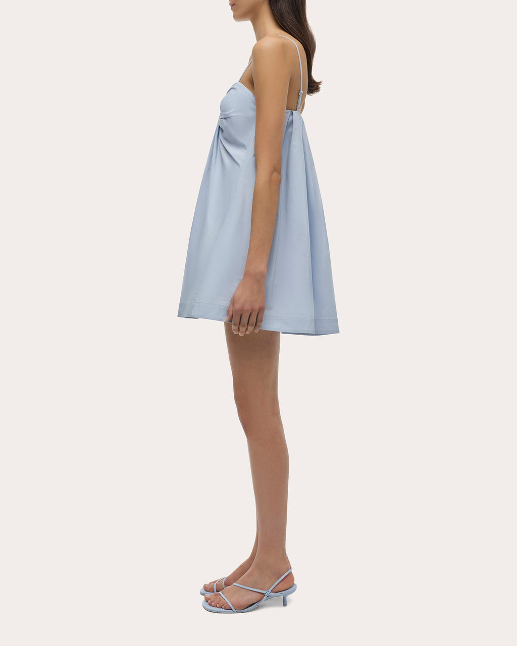 Kendall Poplin Twisted Button-Front Mini Dress