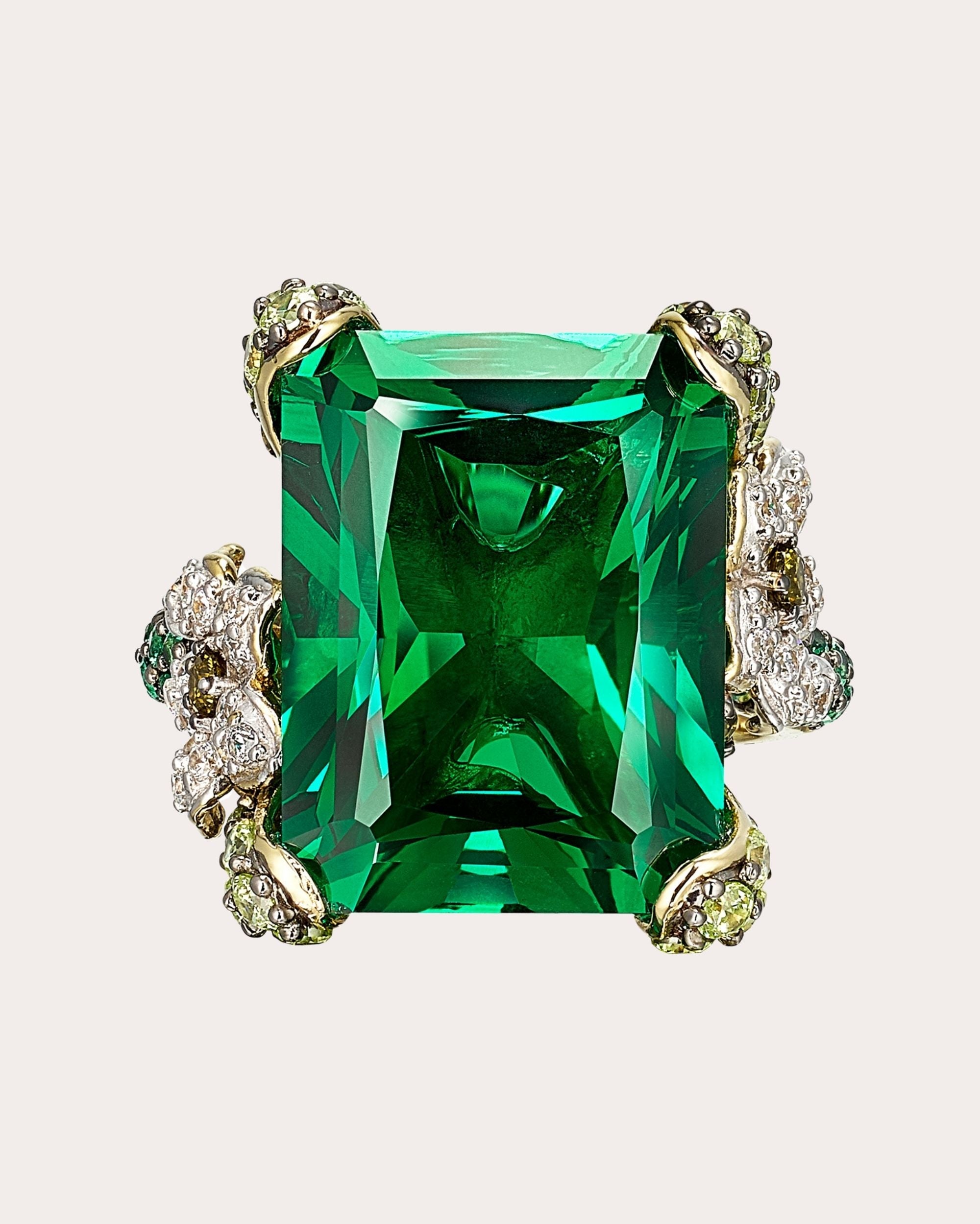 Diamond & Emerald Cinderella Ring