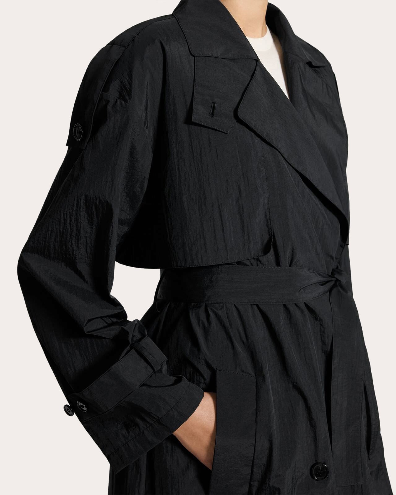 Recycled Nylon Airy Trench Coat