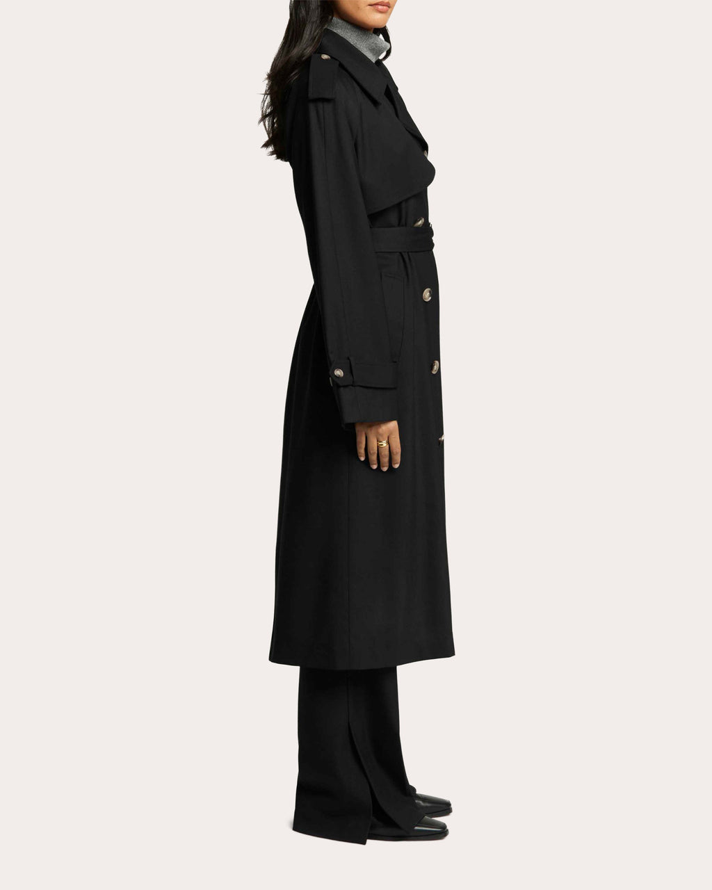 Seasonless Wool Classic Trench Coat