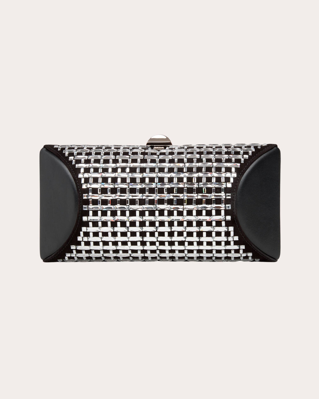 Tube Plus Crystal Leather Clutch