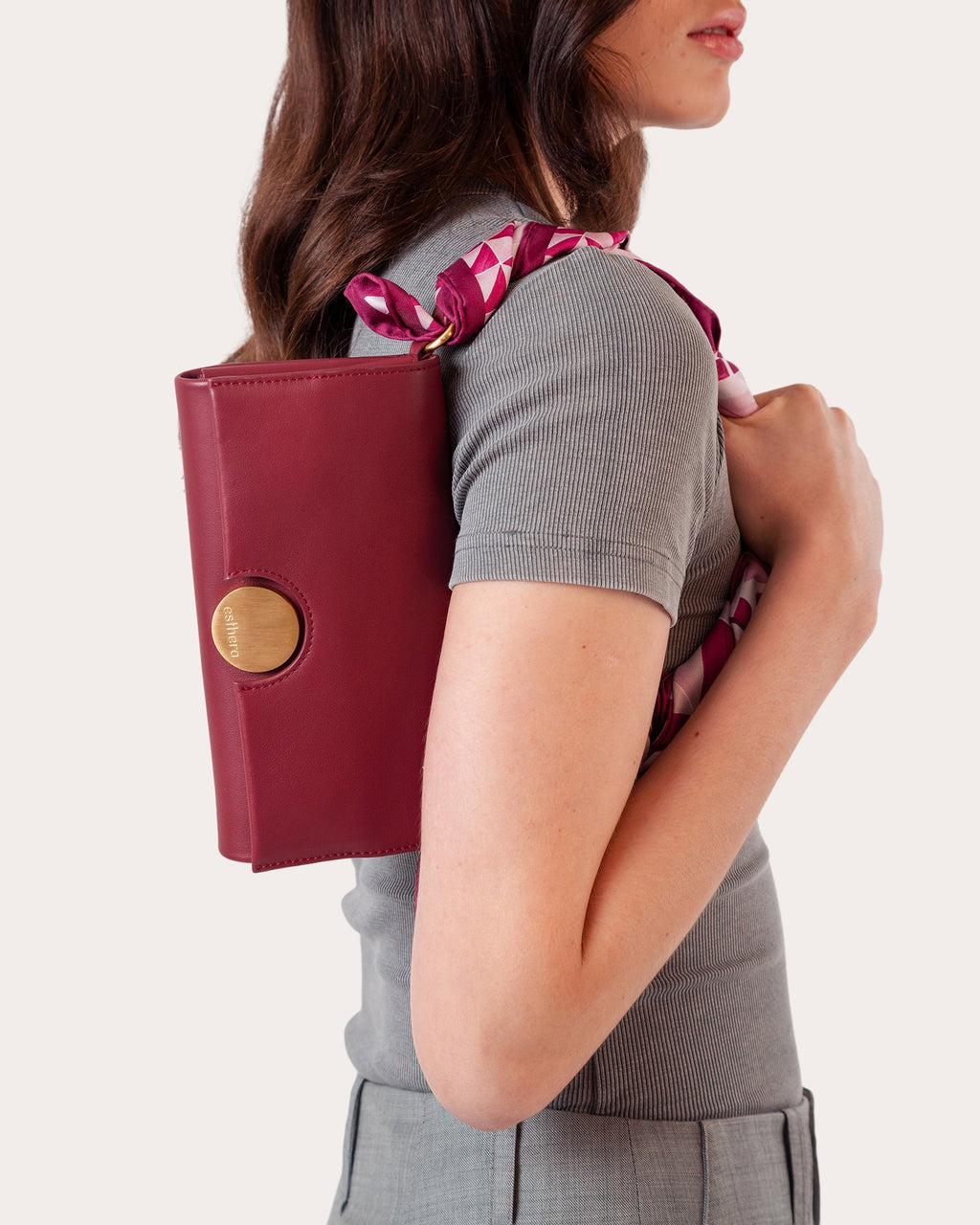 12AM Leather Baguette Bag