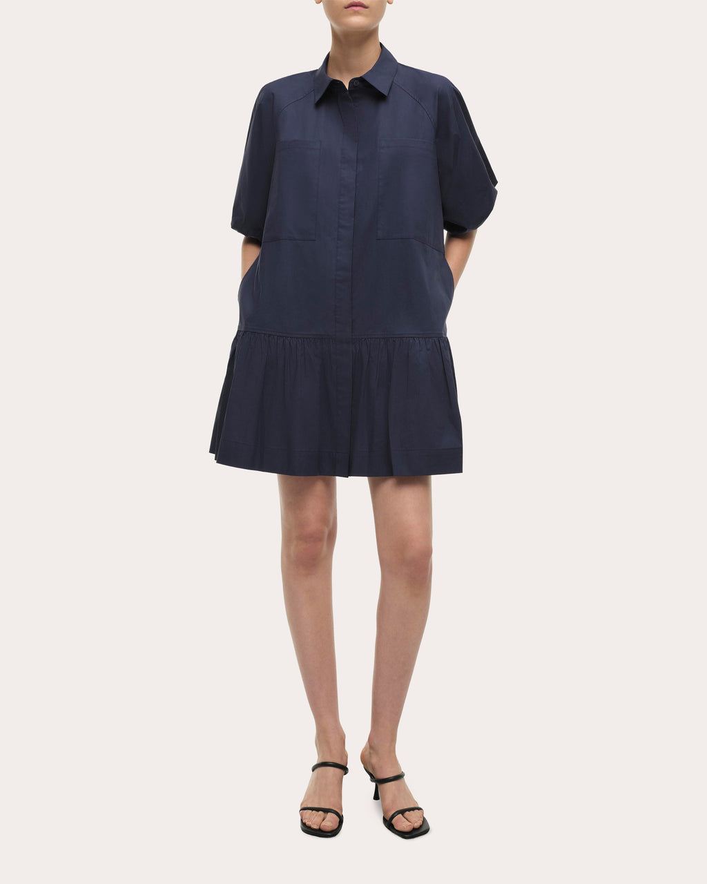 Crissy Poplin Drop-Waist Shirt Dress