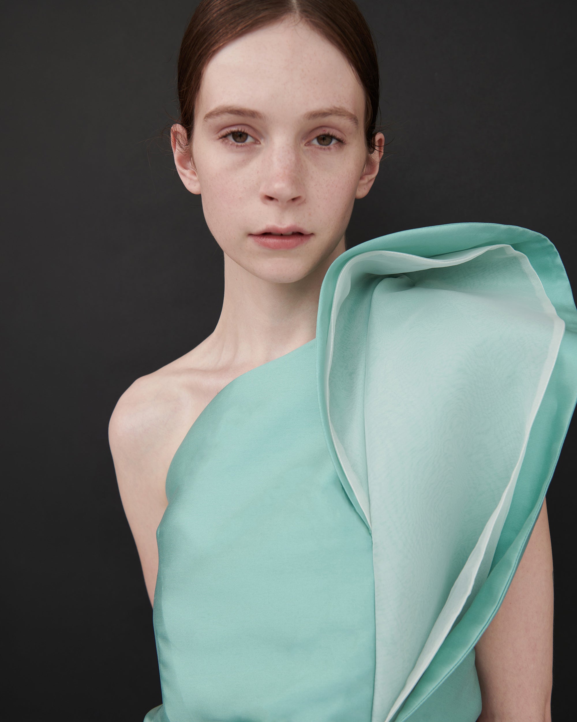 Gigi Satin Asymmetric Twist Top