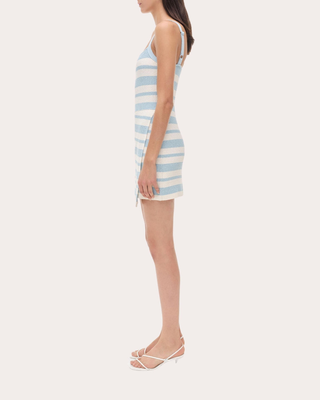 Suvi Stripe Knit Faux-Wrap Mini Dress