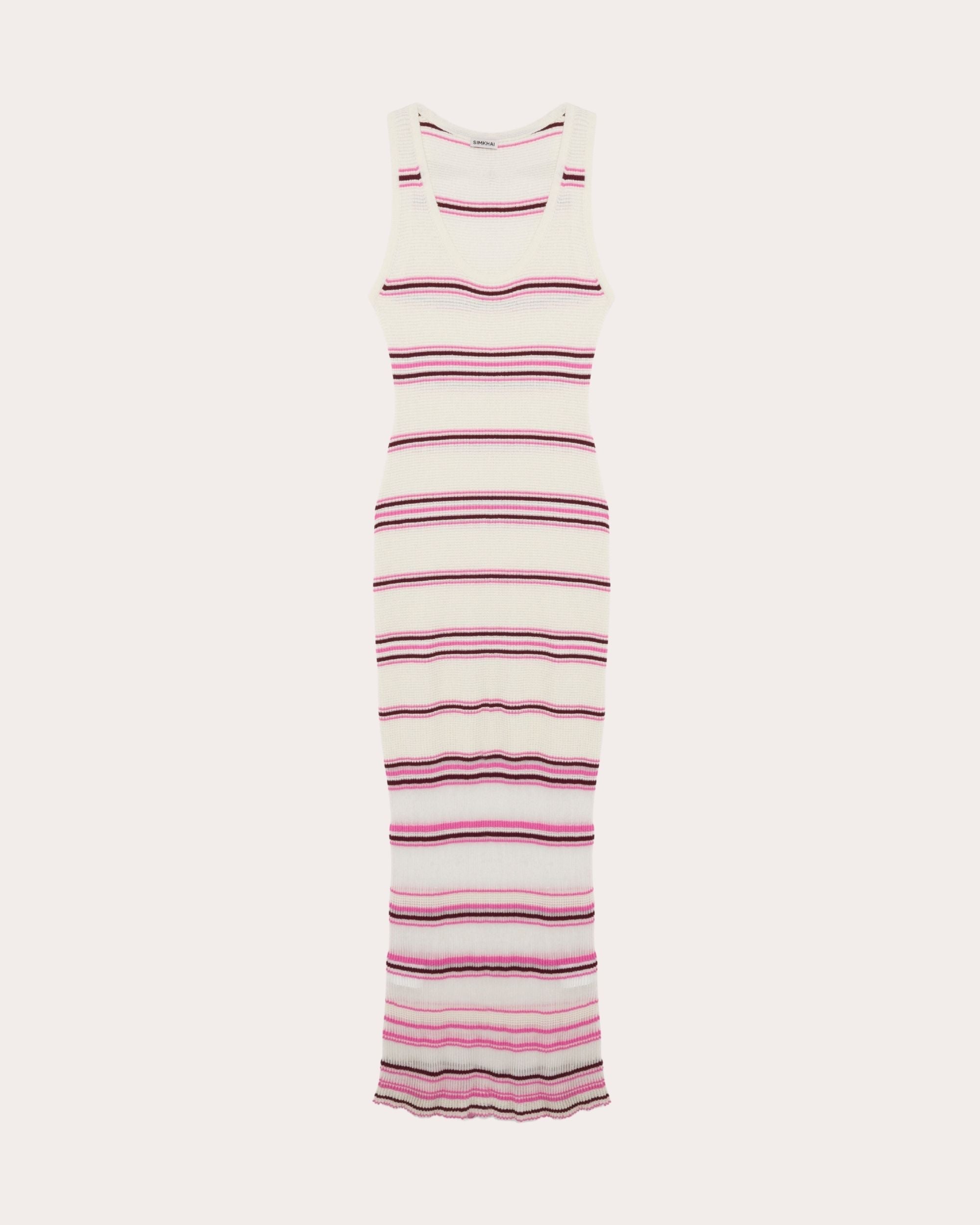Mariana Stripe Bouclé Knit Maxi Dress
