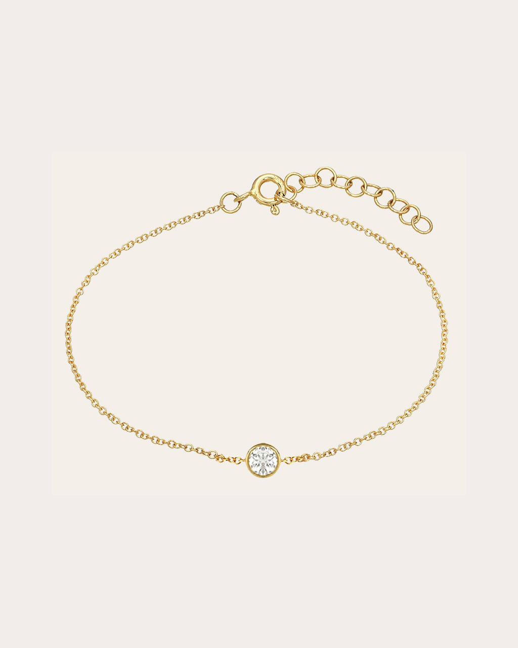 Diamond & 14k Gold Large Bezel Bracelet