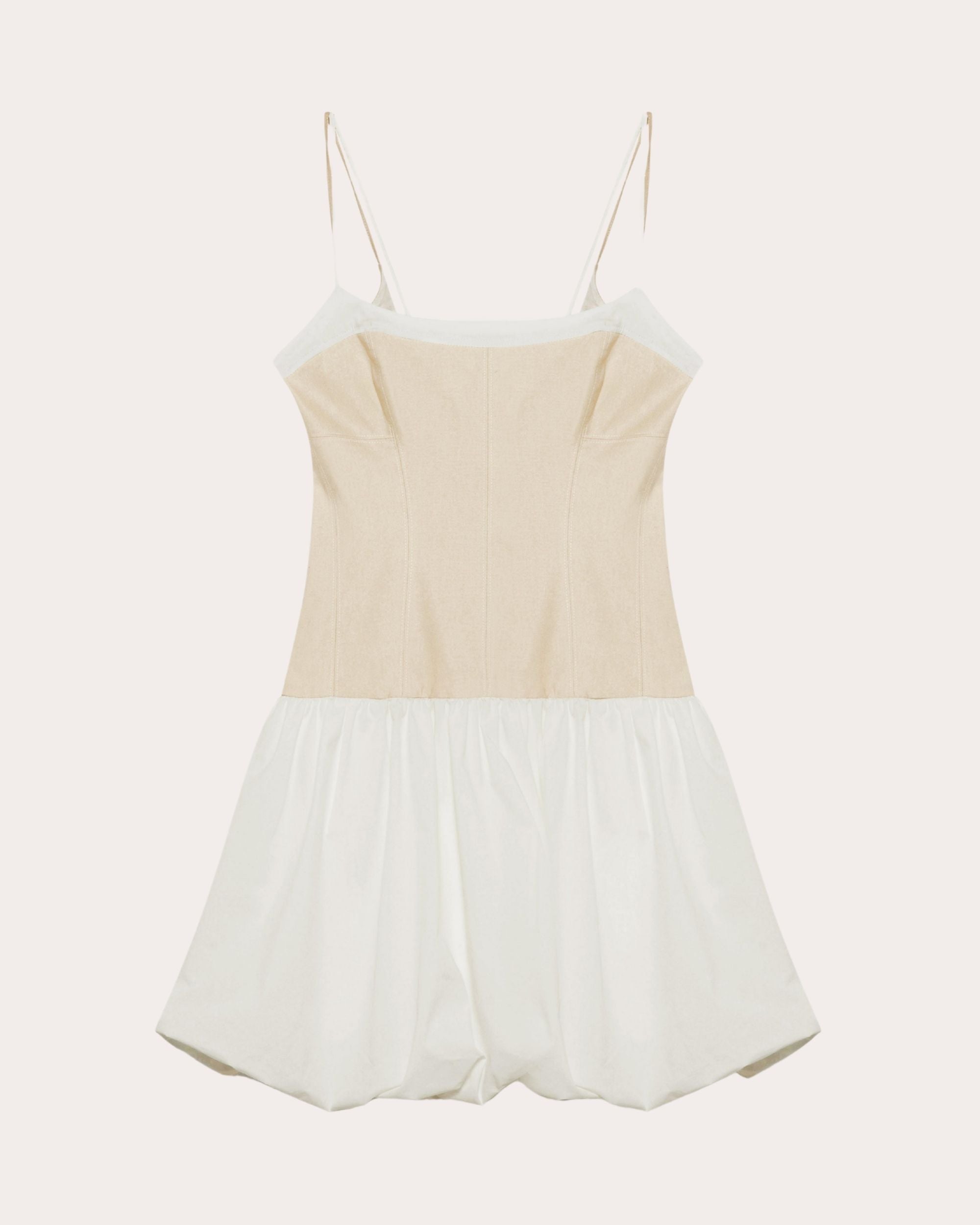 Fifi Poplin Combo Drop-Waist Mini Dress