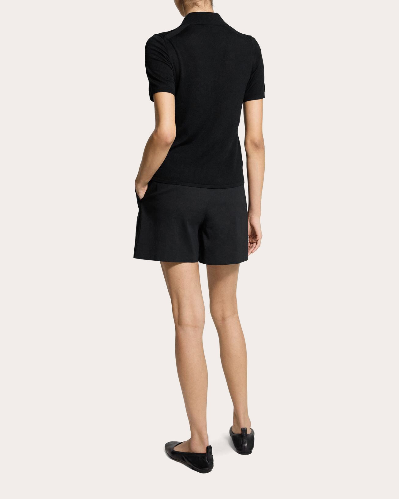 Regal Wool Pointelle-Trim Polo
