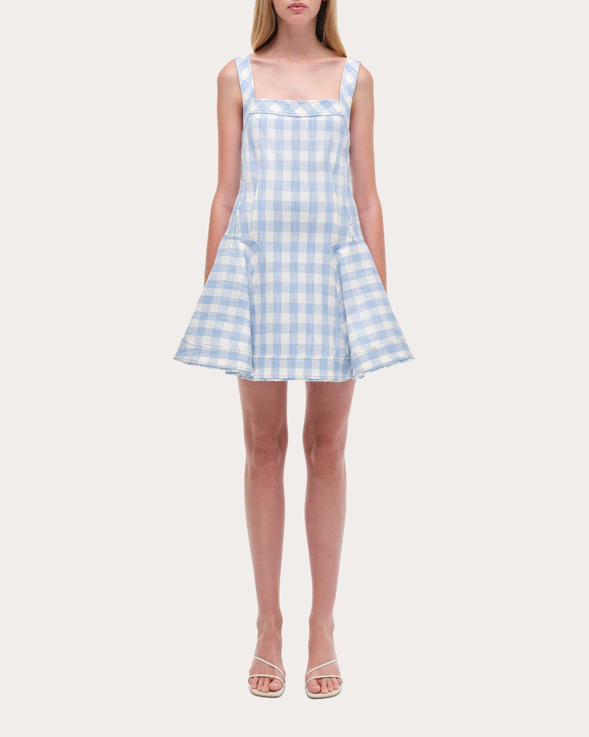 Hannalie Gingham Fit & Flare Mini Dress