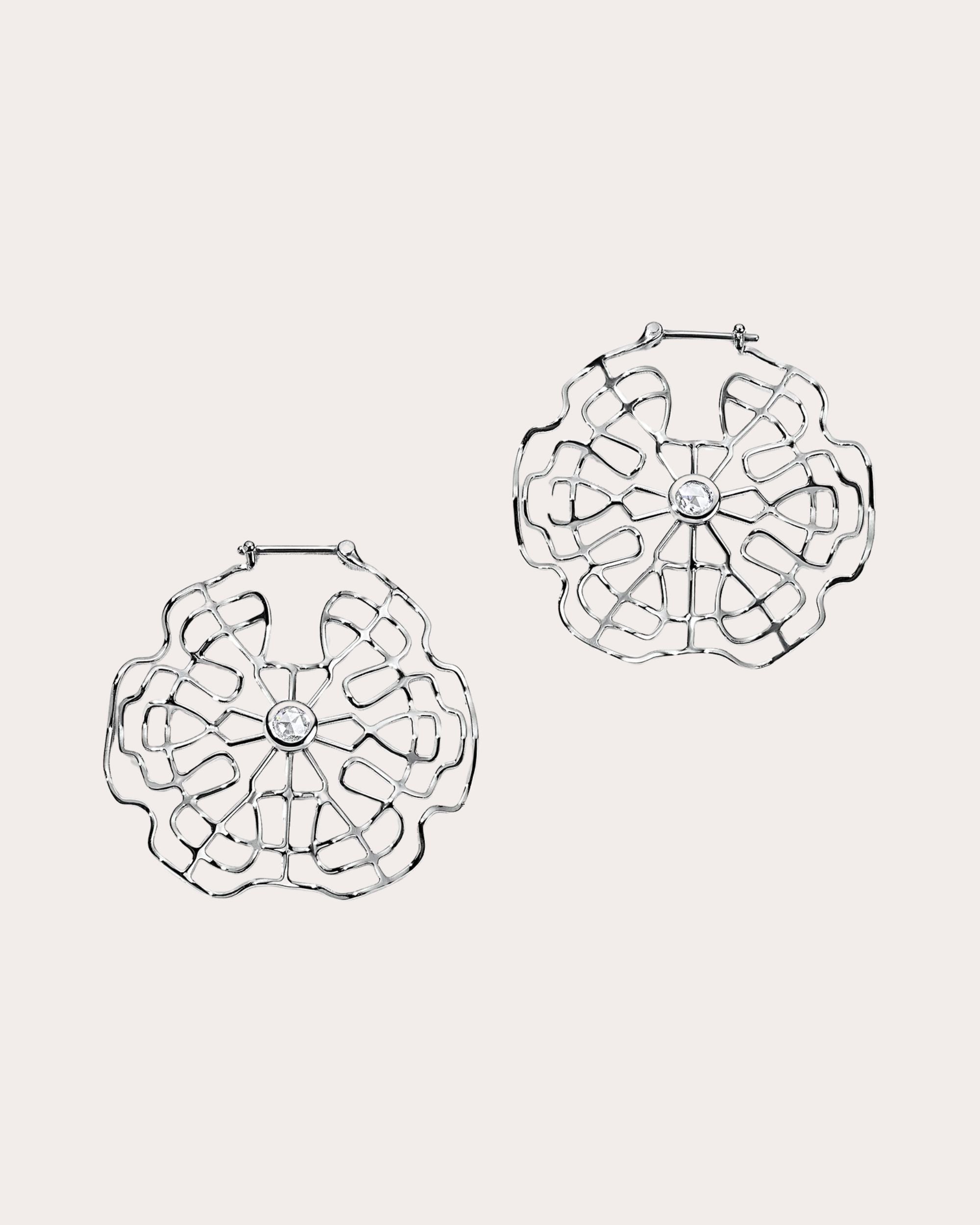 Diamond Schumann Harmonics Hoop Earrings