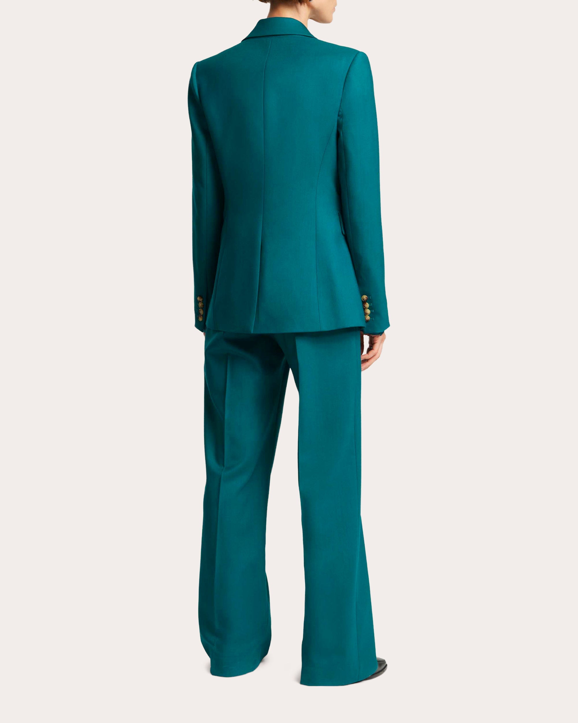 Seasonless Wool Fitted Notch Lapel Blazer