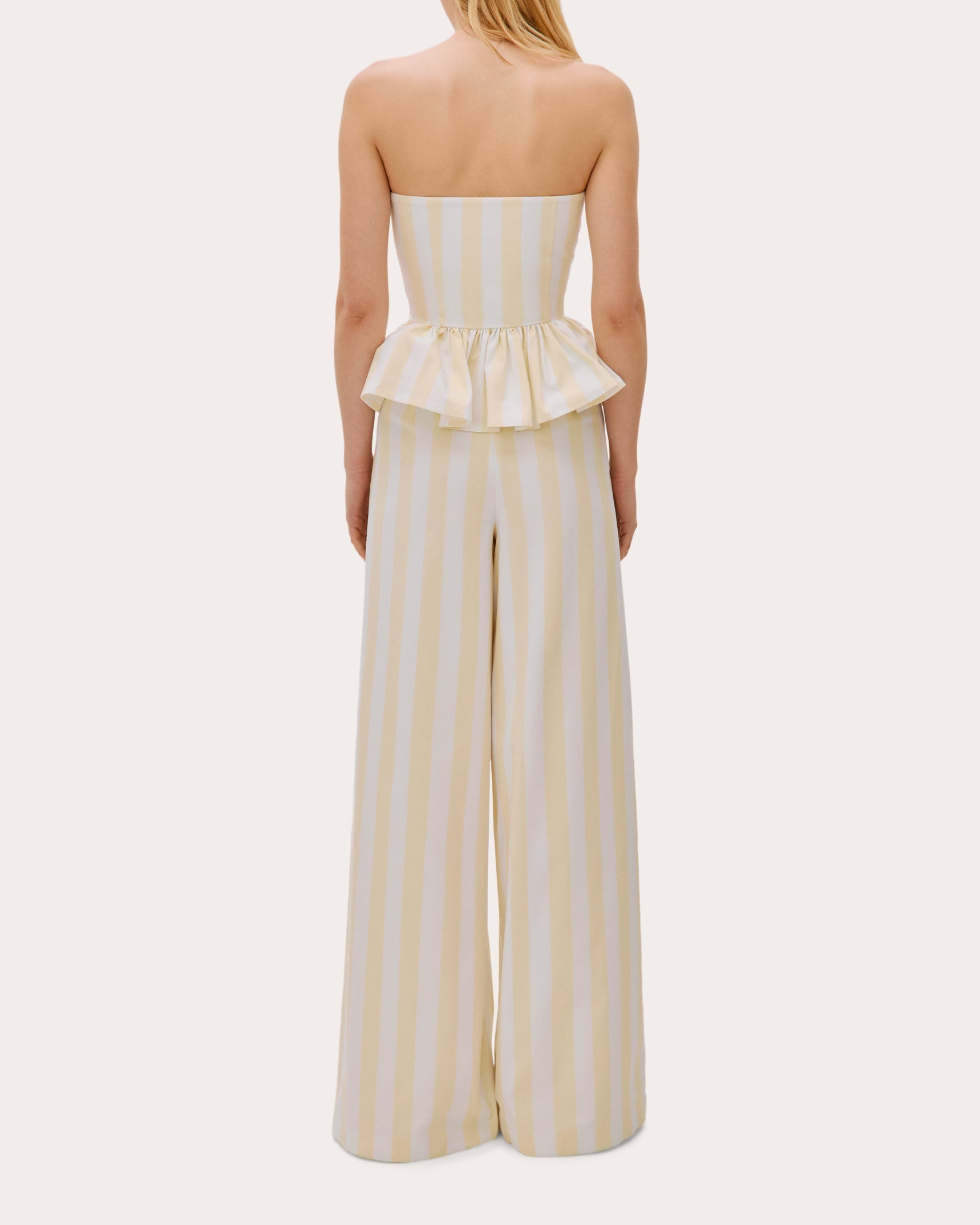 Eclipse Striped Cotton Wide-Leg Pants